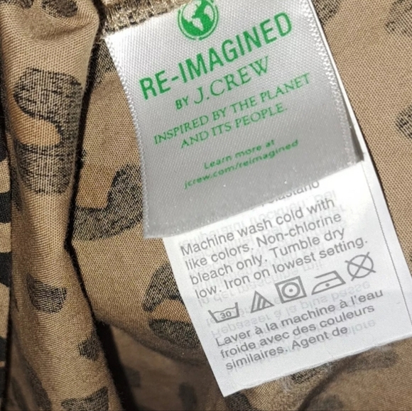 J. Crew XS Leopard Print Button Down Shirt Blouse Animal Print NWT B25#3 - Picture 4 of 9